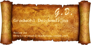 Gradwohl Dezdemóna névjegykártya